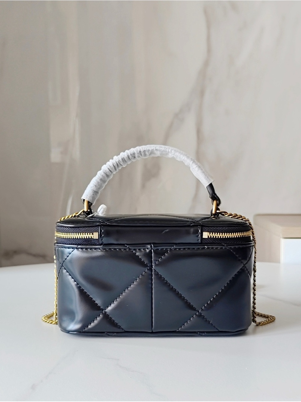 Tory Burch Quilted Top-Handle Crossbody Bag in Black - Picture 3 of 5
